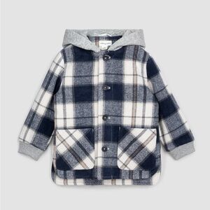 Zara Kids Plaid Hooded Jacket